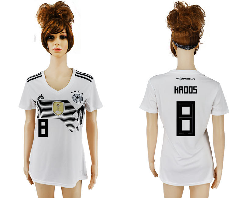 Maillot de femmes par cher Germany #8 KROOS  2018 FIFA World Cup